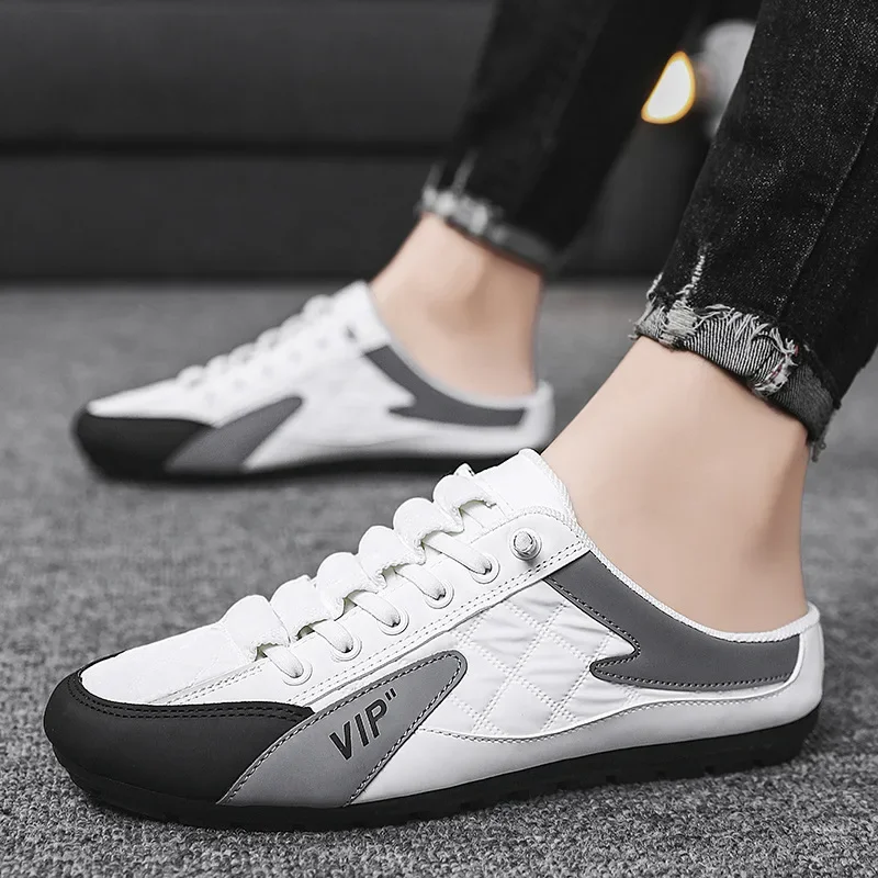 Men'S Shoes For Tennis - 2025 Men's Shoes Breathable Half Slippers