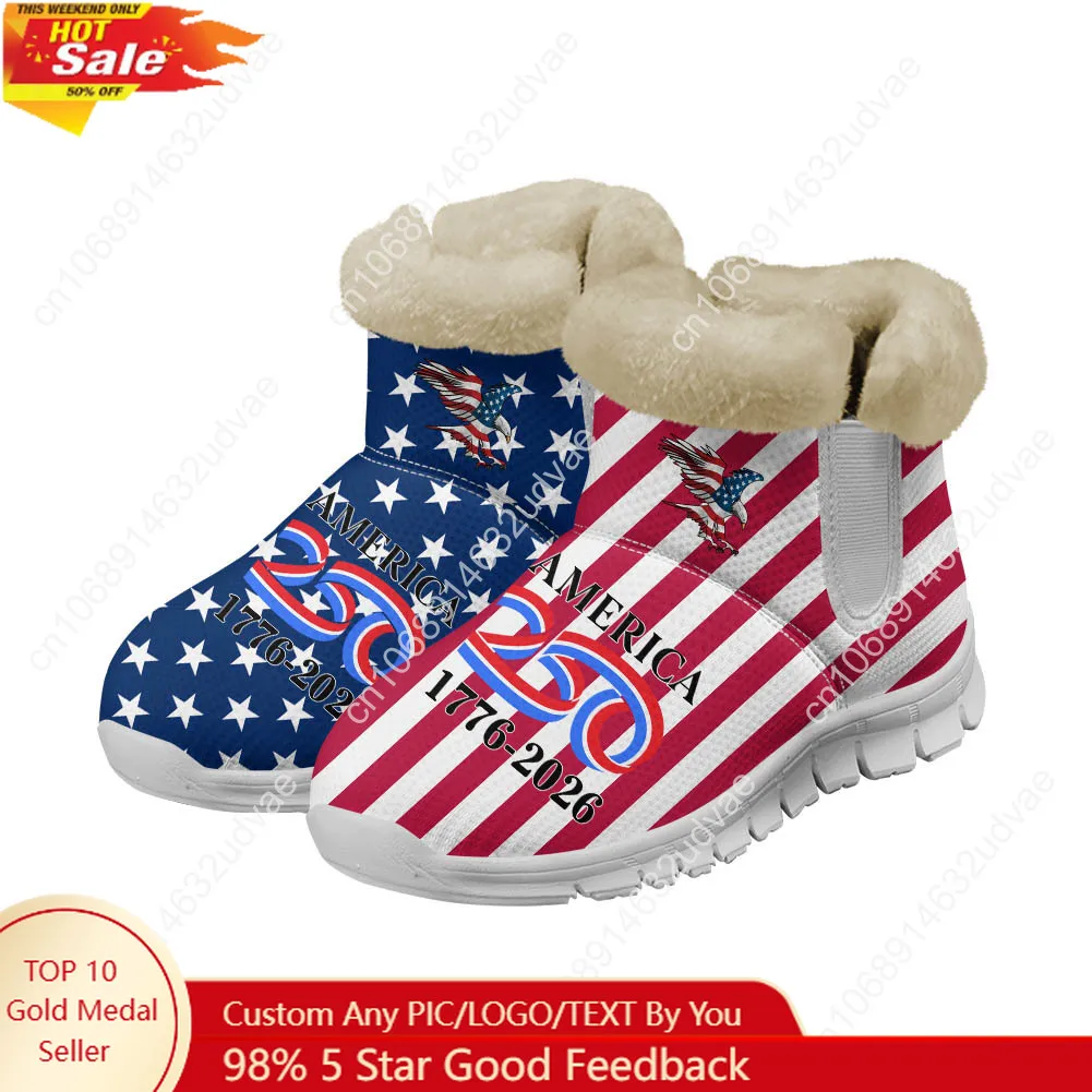 Men Shoes Boots - America 250th Anniversary 1776-2026 Plush Shoes