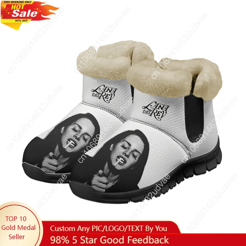 Men Shoes Boots - Lana Del Rey Singer Plush Shoes