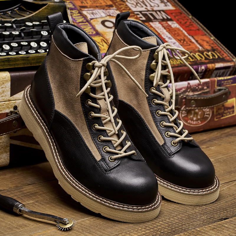 Men Shoes Oxford - Handmade Mens Ankle Oxford Boots Luxury