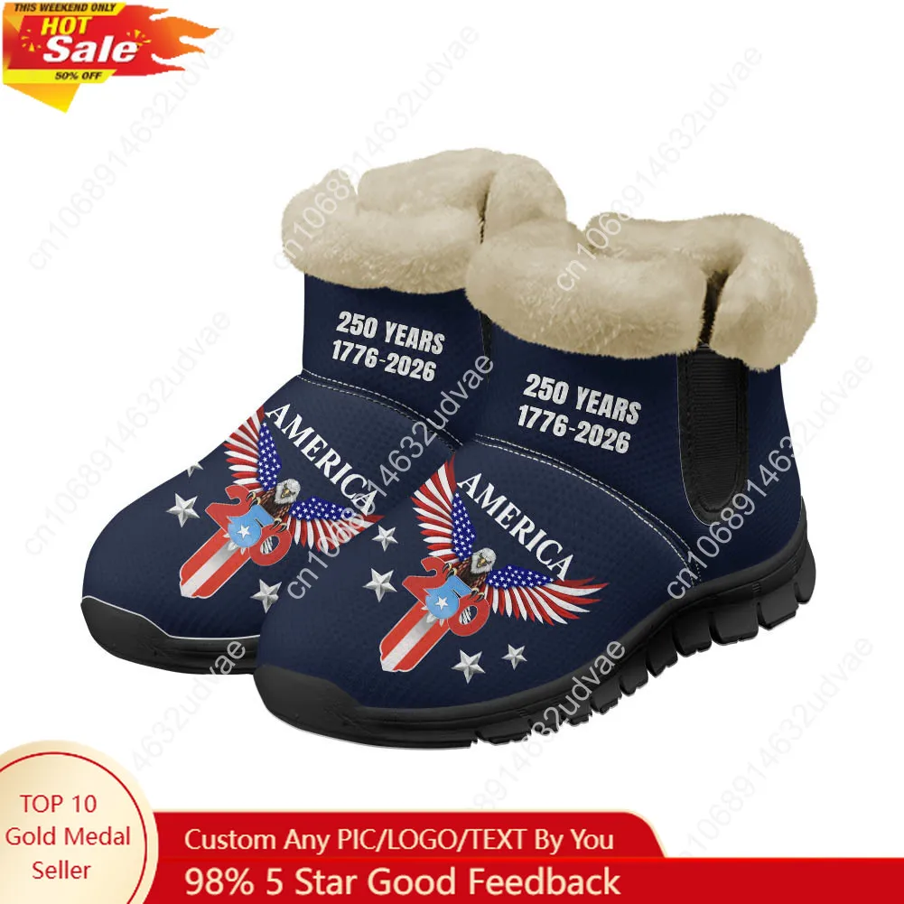 Men Shoes Boots - America 250th Anniversary 1776-2026 Plush Shoes