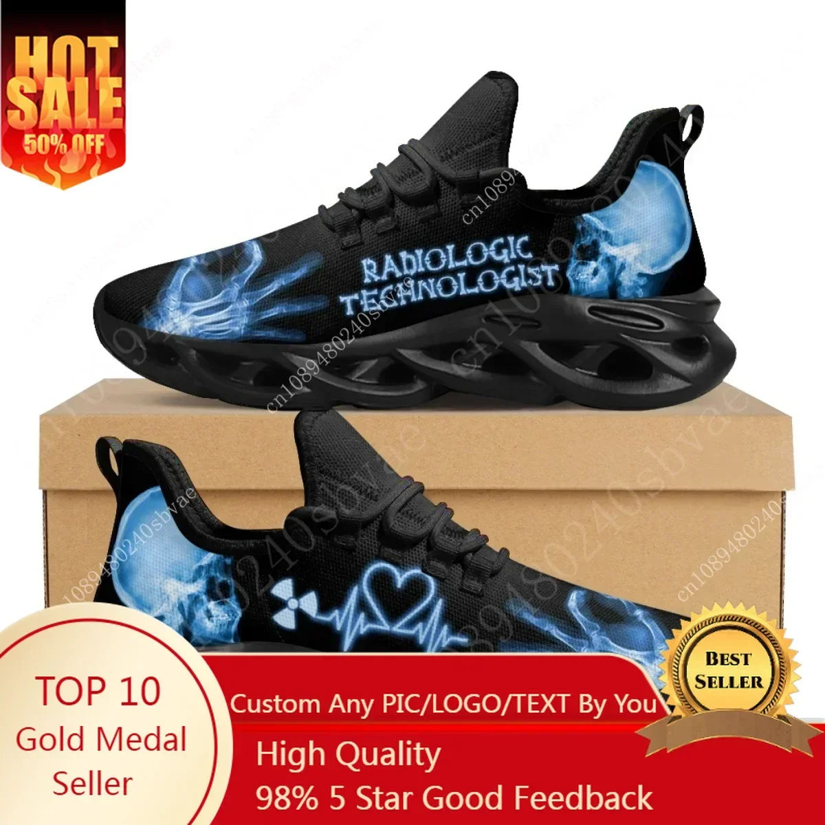 Men'S Shoes Lightweight - Radiologic Technologist Sneakers Men Wome Skeleton