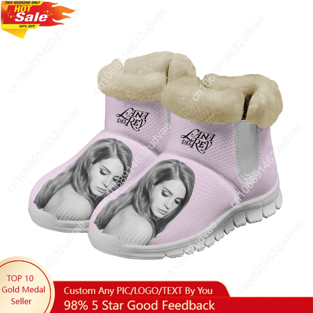 Men Shoes Boots - Lana Del Rey Singer Plush Shoes