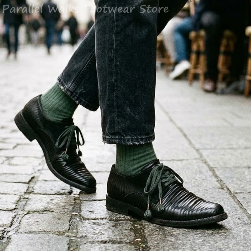 Mens Pleated Leather Derby Sho - đánh giá và giá Men Shoes Oxford