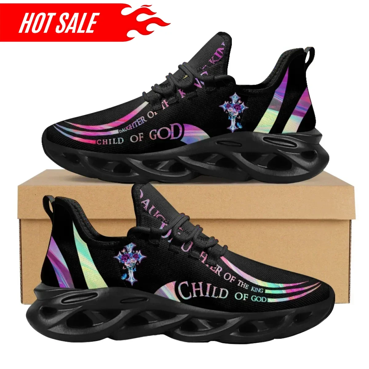 Hot Cross Christian God Print  - đánh giá và giá Men'S Training Shoes