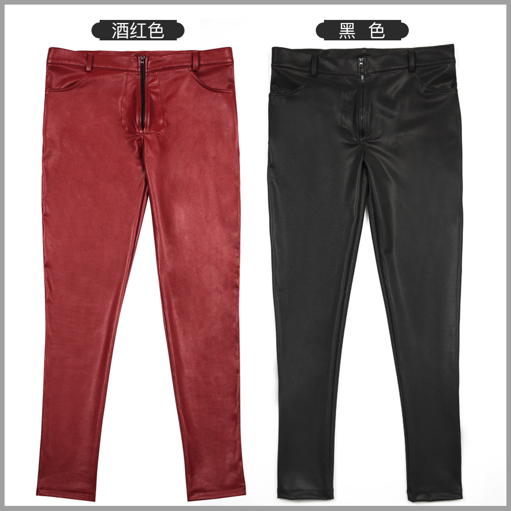Men's PU Leather Skinny Jeans  - đánh giá và giá Men Shoes Jeans