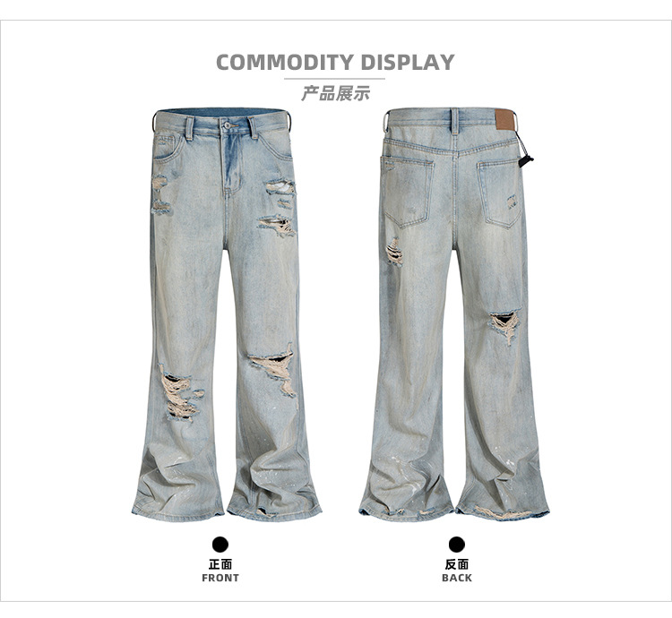 MIJKO Unisex Ripped Slub Jeans - đánh giá và giá Men Shoes Jeans