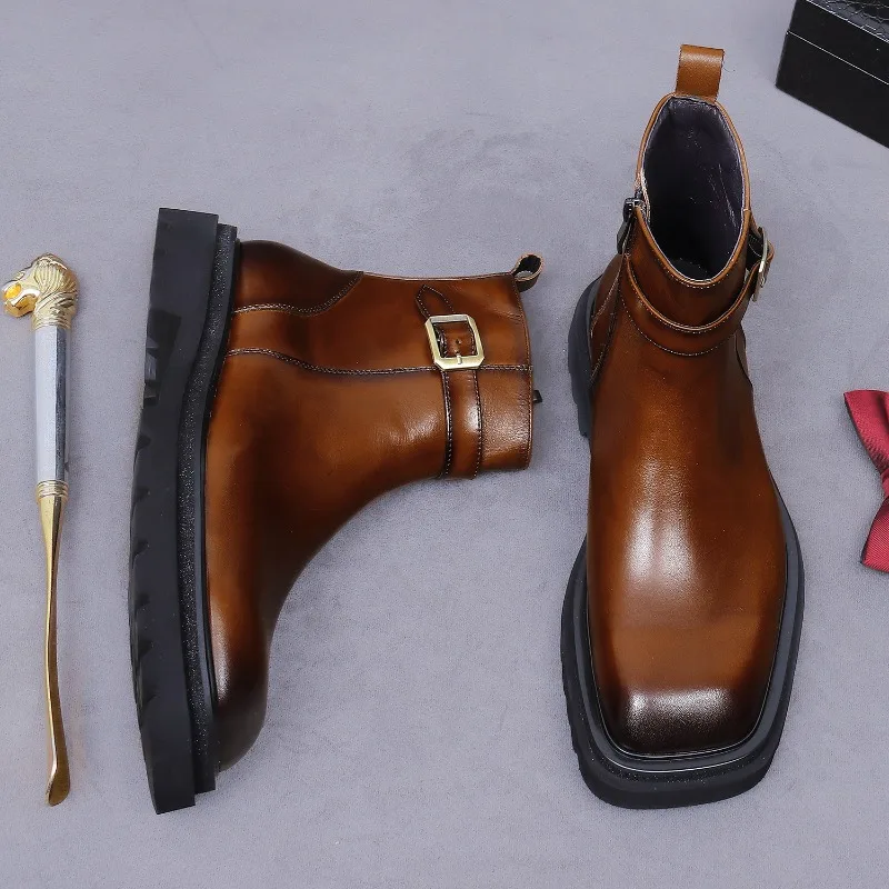 Retro Mens Ankle Oxford Boots  - đánh giá và giá Men Shoes Oxford