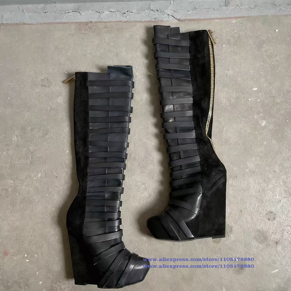Multi Straps Platform Wedge Kn - đánh giá và giá Men Shoes Boots