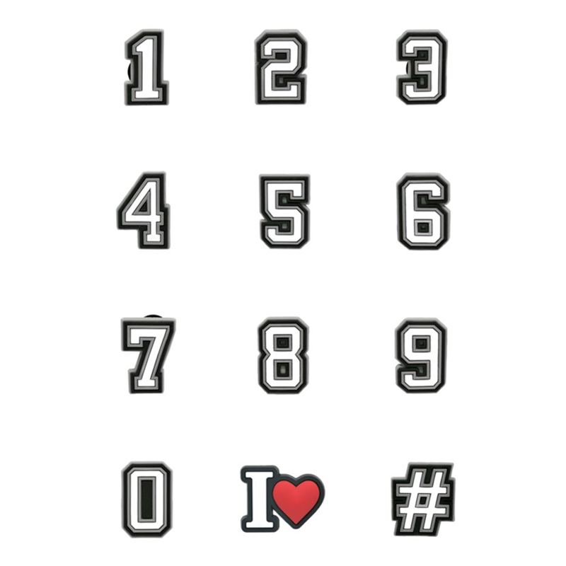 1pcs PVC Number Shoe Charms fo - đánh giá và giá Men Shoes Jeans